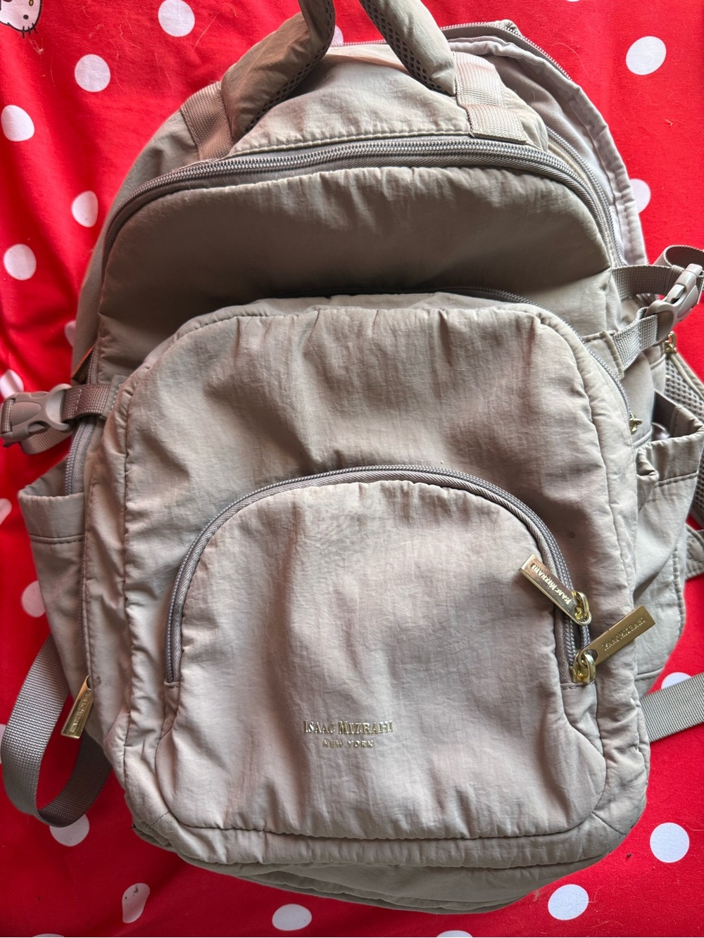 Isaac Mizrahi Beige-Taupe Everyday Backpack